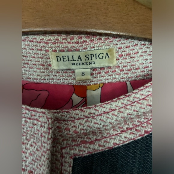 Della Spiga long blazer , original blazer , flower print , size 8 - Picture 6 of 12